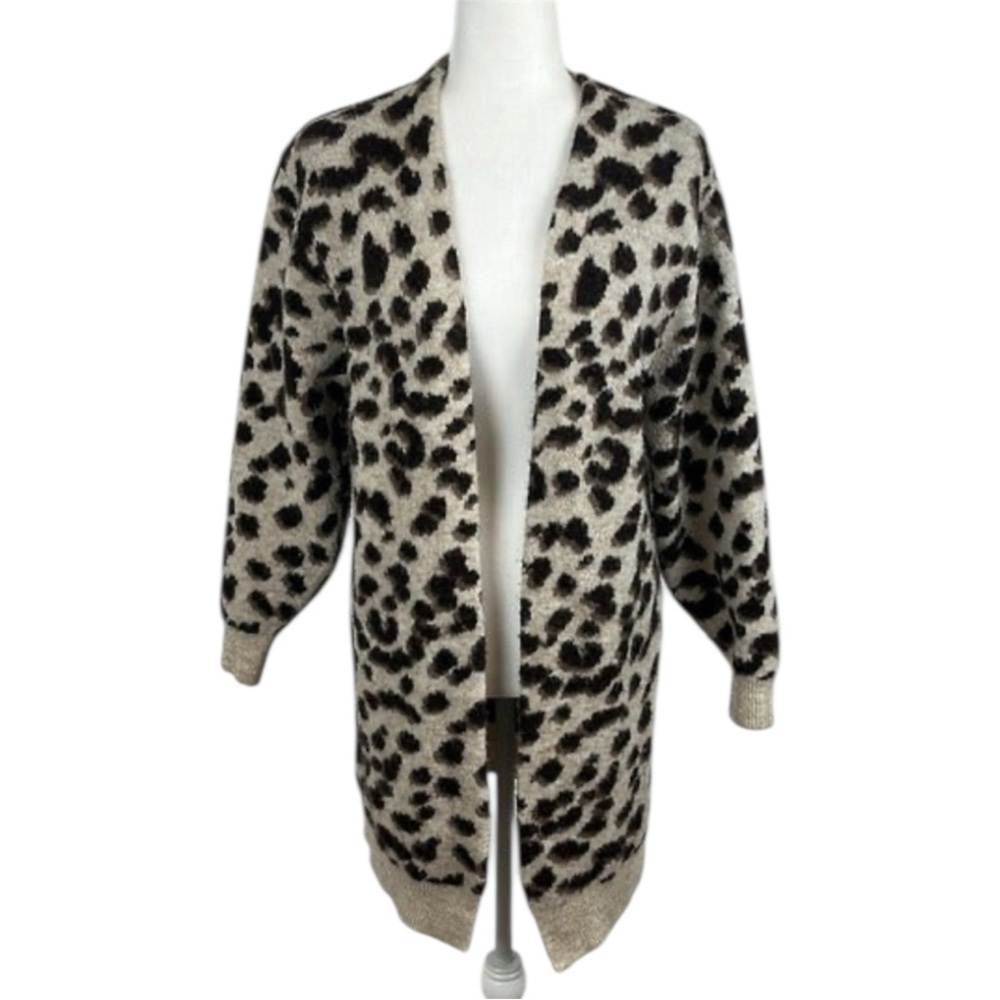 H&M Long Cheetah Cardigan Size XS